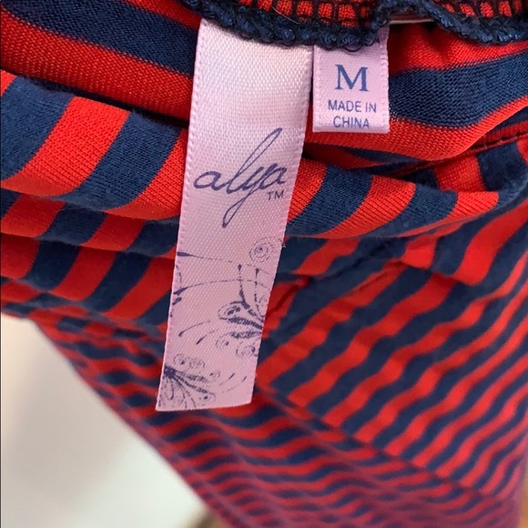 Alya Dress, Red & Blue, Summery, Size Medium - Picture 3 of 3